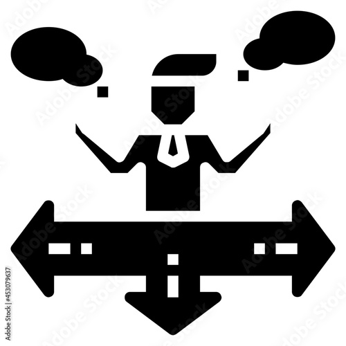 decision glyph icon