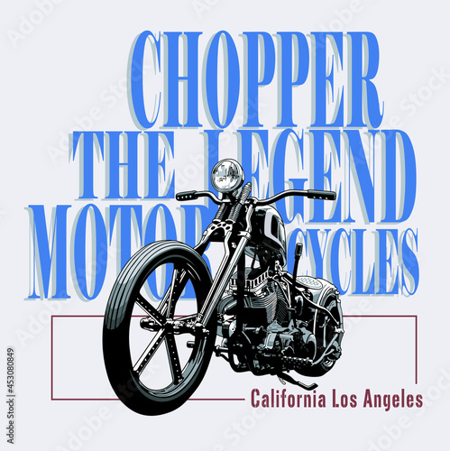 Leinwand Poster MOTORCYCLES IMAGE VECTOR ILLUSTRATION FOR YOUR T SHIRT