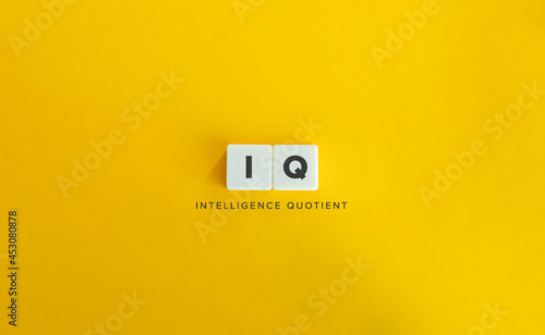 фотографія IQ (Intelligence Quotient) banner. Minimal aesthetics.