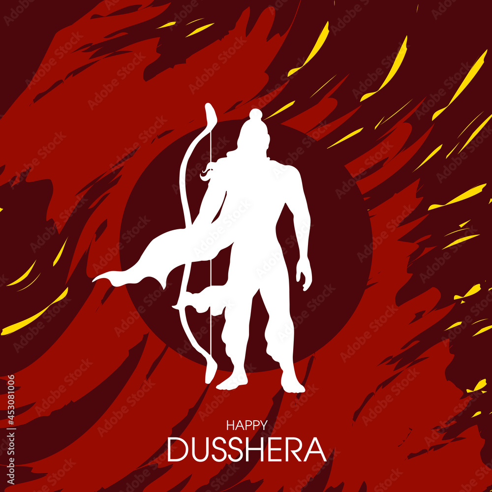 Dussehera Festival Greeting Card Design