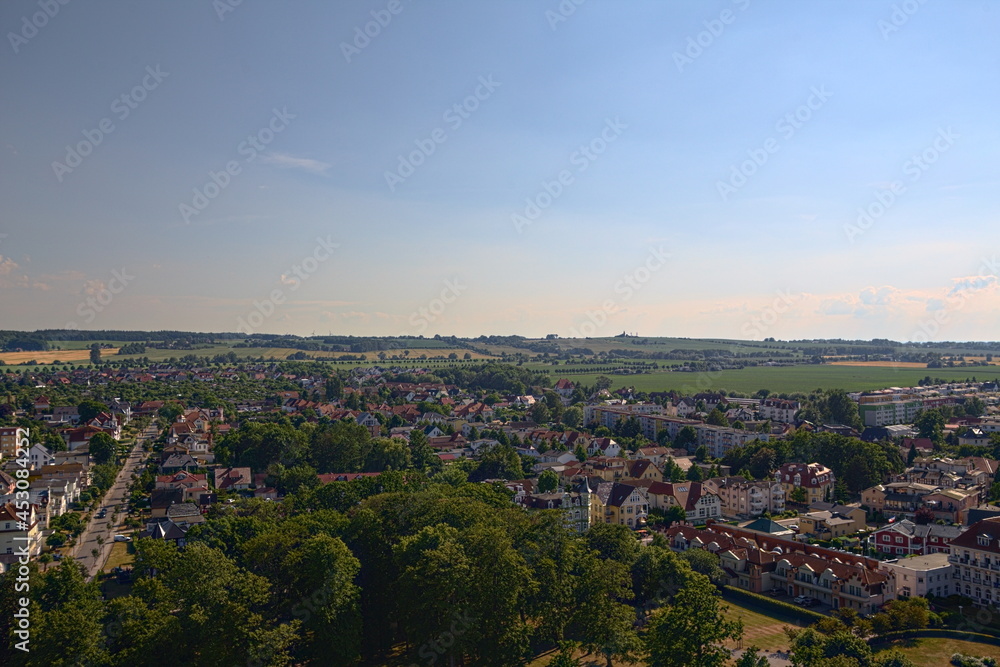View over the small town Kuhlungsborn at the Baltic Sea in Germany