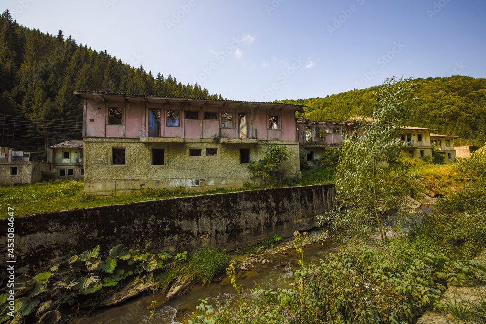 homes used by miners, abandoned, somewhere in Romania.