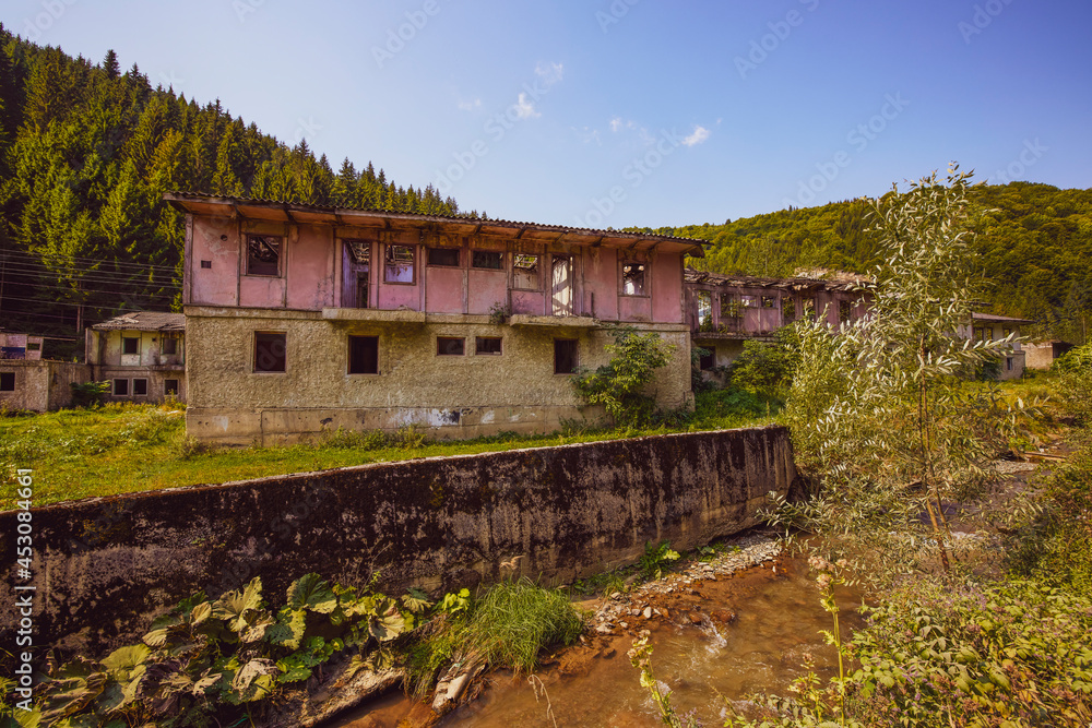homes used by miners, abandoned, somewhere in Romania. homes used by miners, abandoned, somewhere in Romania.
