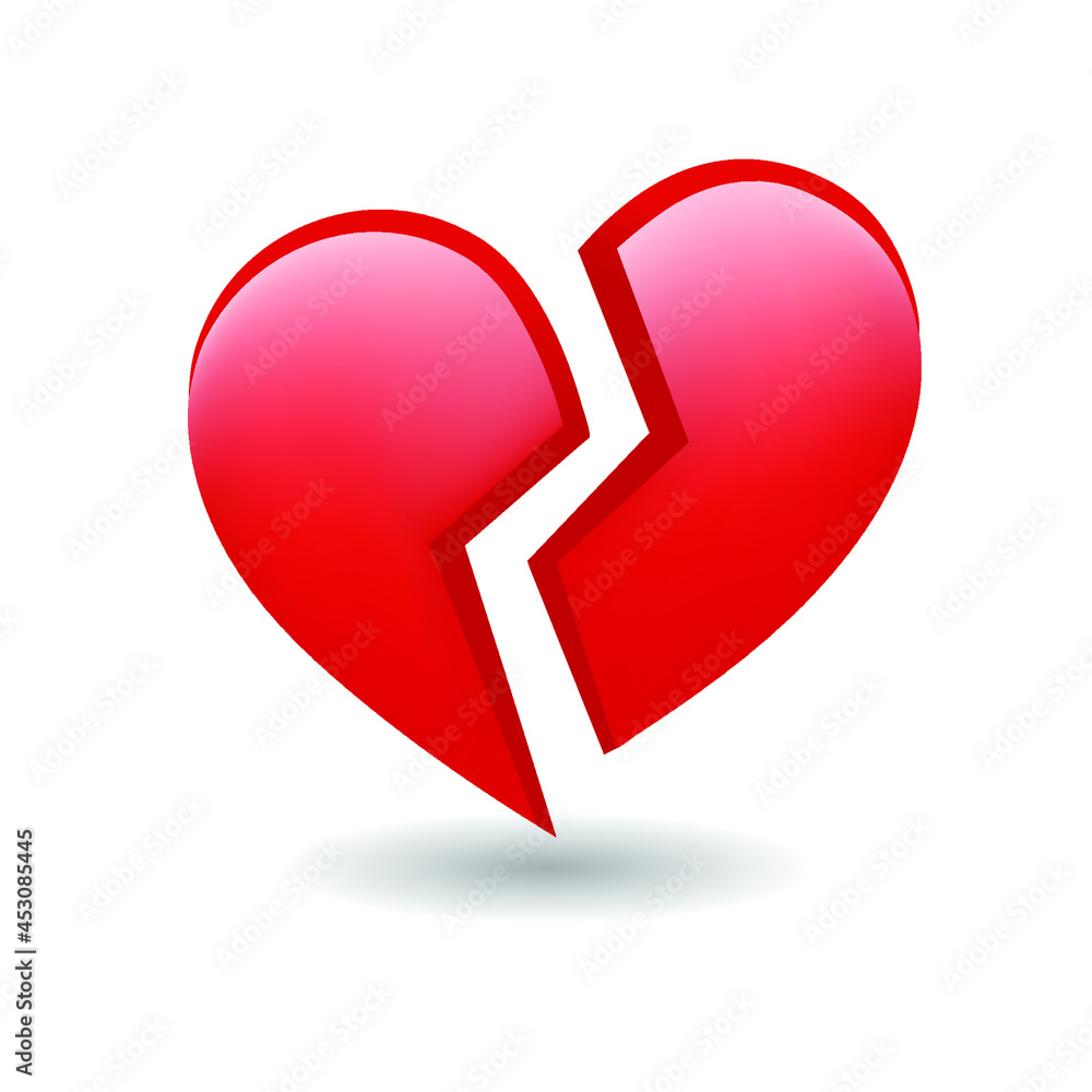 Two hearts icon isolated love red symbol Vector Image