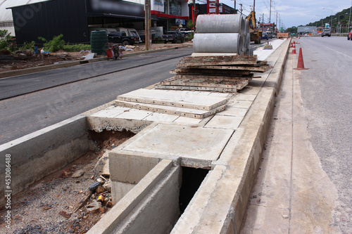 Construction of barriers between roads and pedestrian walkways