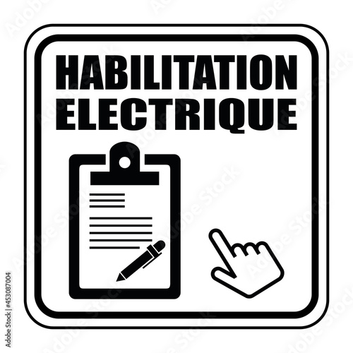 Logo habilitation électrique.