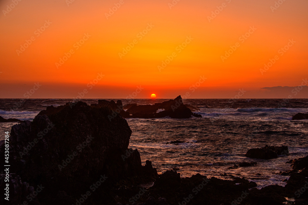 sunset on the beach