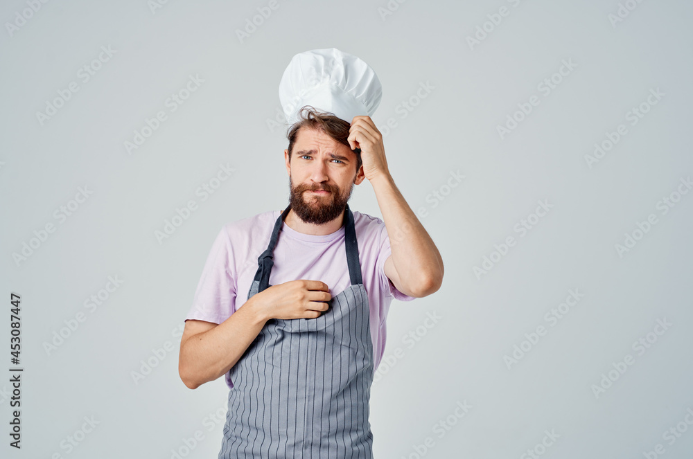 bearded male chef work in a restaurant industry cooking bearded male chef work in a restaurant industry cooking