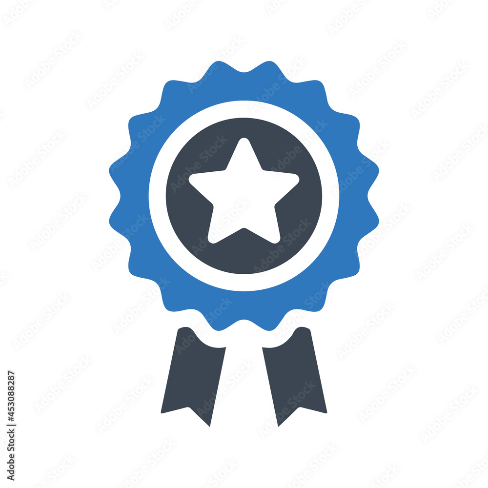 Award badge icon. Vector and glyph Award badge icon. Vector and glyph