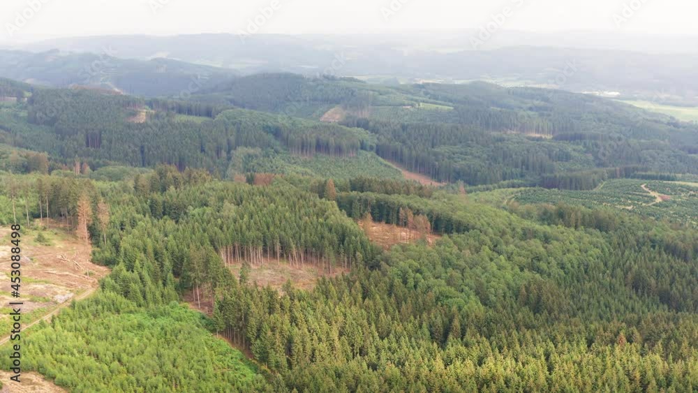 the sauerland landscape with its nature from above in 4k the sauerland landscape with its nature from above in 4k