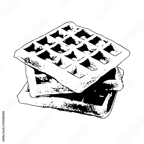 waffle sketch illustration