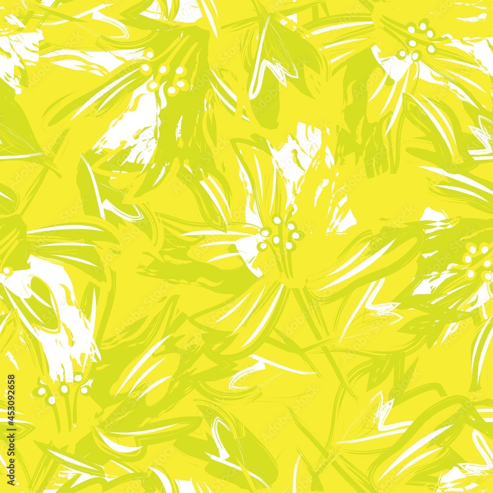Floral Brush strokes Seamless Pattern Background Floral Brush strokes Seamless Pattern Background