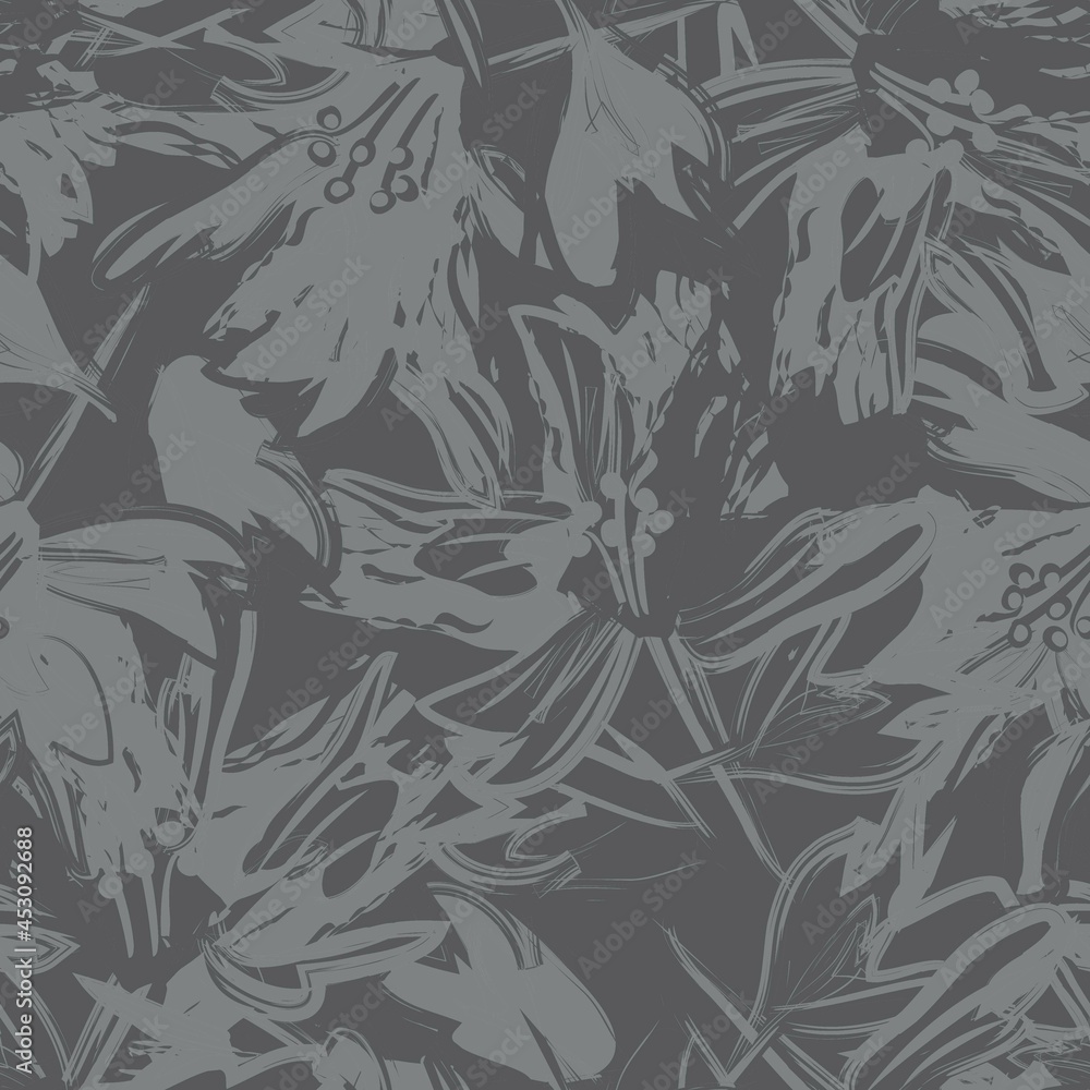 Floral Brush strokes Seamless Pattern Background Floral Brush strokes Seamless Pattern Background