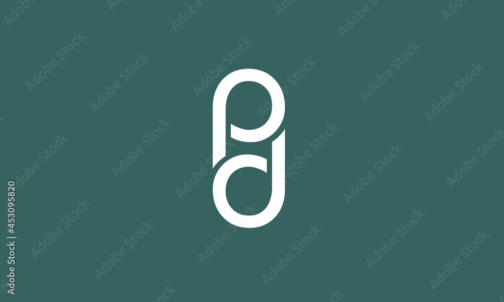 Alphabet letters Initials Monogram logo PD, DP, P and D