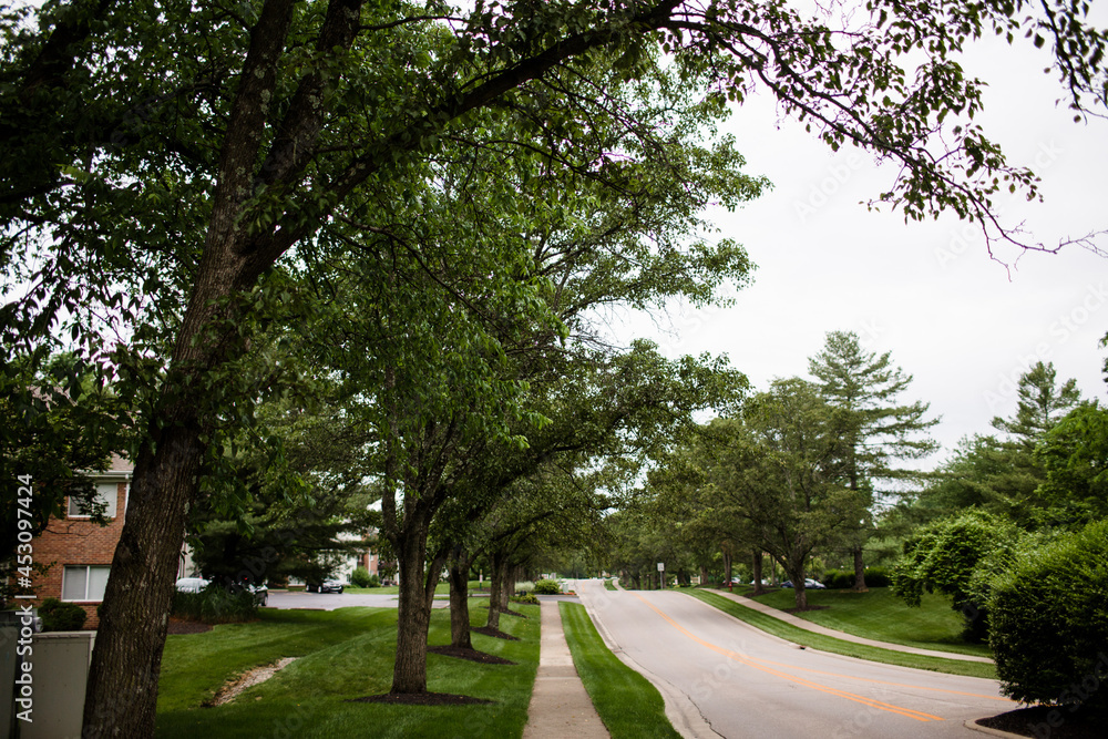 Street Scene in Neighborhood in Ohio