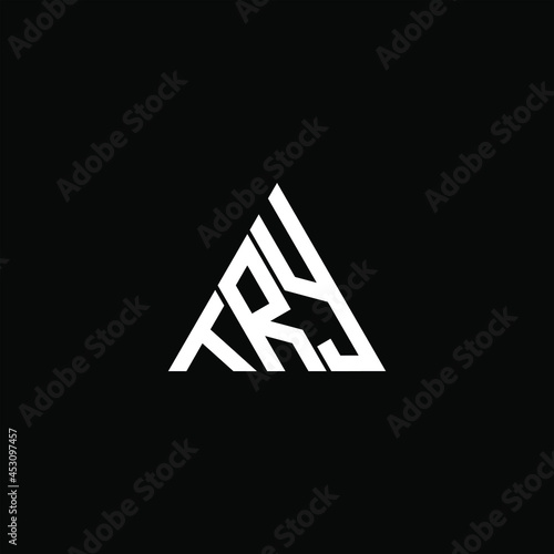 TRY letter logo creative design. TRY unique design
