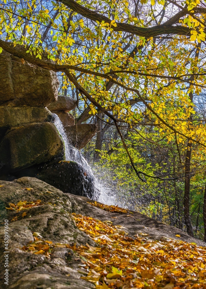 Waterfall in the Sofiyivsky arboretum. Uman, Ukraine Waterfall in the Sofiyivsky arboretum. Uman, Ukraine