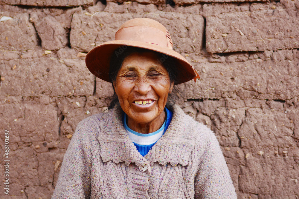 Native american old woman in the countryside. Stock Photo | Adobe Stock