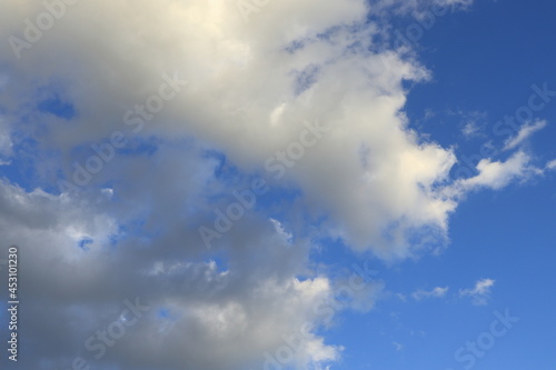 Bright Blue Sky with Clouds