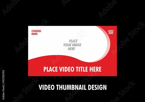 Colorful and unique editable video thumbnail design