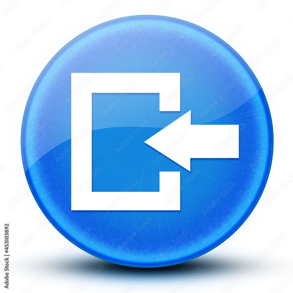 Logout eyeball glossy elegant blue round button abstract Logout eyeball glossy elegant blue round button abstract