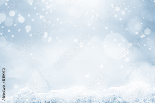 abstract winter christmas background with particles