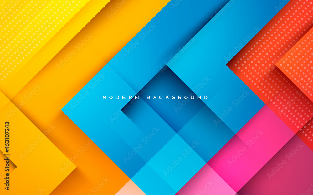Abstract dynamic colorful shape light and shadow background Stock ...
