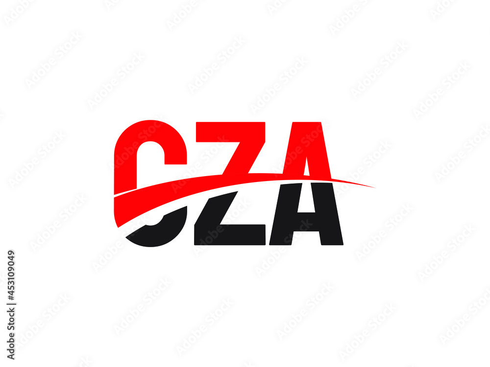 CZA Letter Initial Logo Design Vector Illustration - obrazy, fototapety, plakaty 