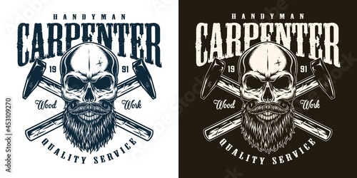 Carpentry vintage label