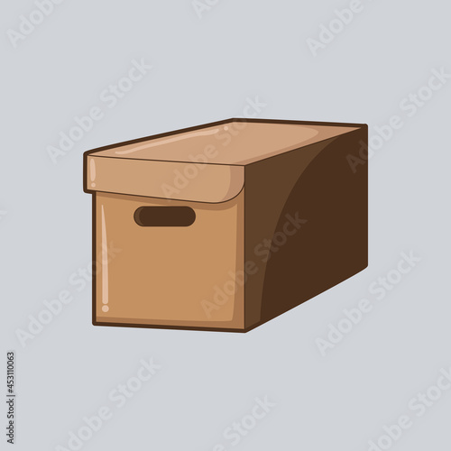 Carton Packaging in cartoon illustration design isolated