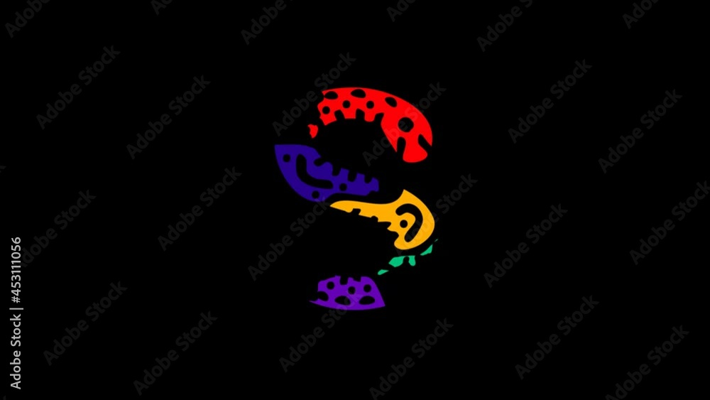 Letter S. 4K video. Transparent Alpha channel. Unique cartoon doodle animated font. Colorful bright multi-colored contrasting symbol, ornament. Capital Letter S for logo, icon, education, game, apps. Letter S. 4K video. Transparent Alpha channel. Unique cartoon doodle animated font. Colorful bright multi-colored contrasting symbol, ornament. Capital Letter S for logo, icon, education, game, apps.