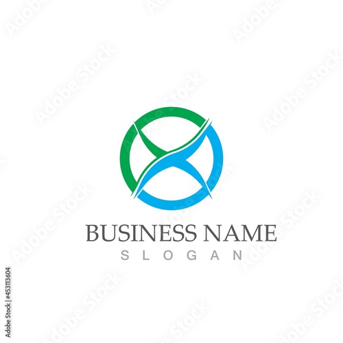 X Letter Logo Template vector icon