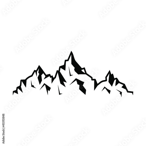 Mountains icon vector set. hike illustration sign collection. wild nature symbol or logo.