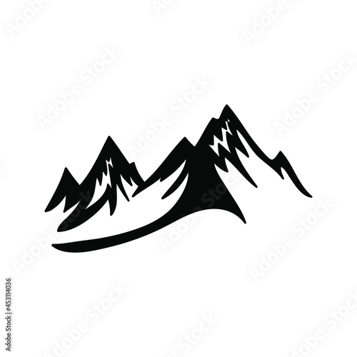 Mountains icon vector set. hike illustration sign collection. wild nature symbol or logo.