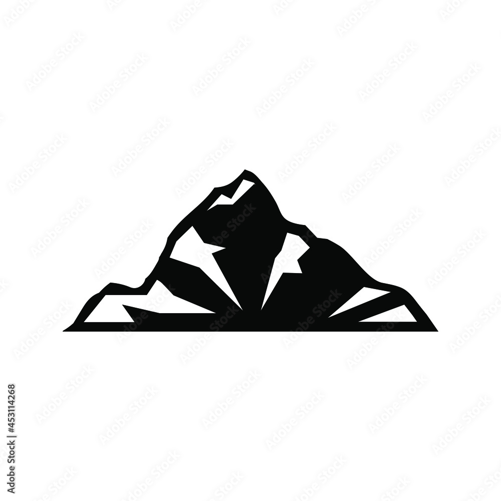 Mountains icon vector set. hike illustration sign collection. wild nature symbol or logo.