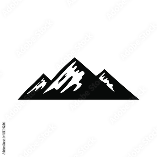 Mountains icon vector set. hike illustration sign collection. wild nature symbol or logo.