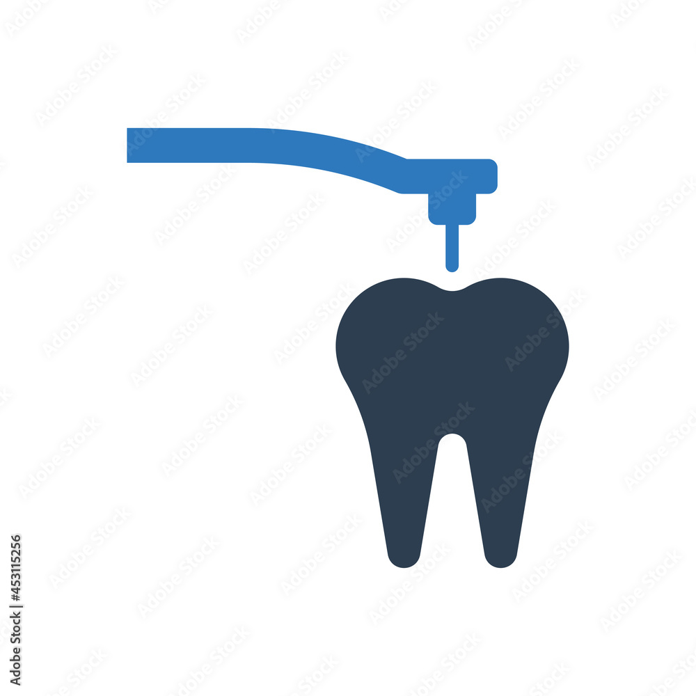 Drill Tooth Icon - Root Canal Icon Drill Tooth Icon - Root Canal Icon