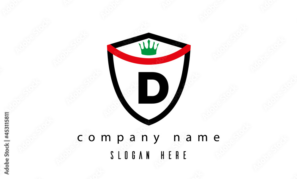 D king shield single latter logo D king shield single latter logo