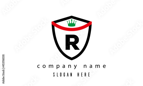 R king shield single latter logo Free Download R king shield single latter logo - GFXLoad