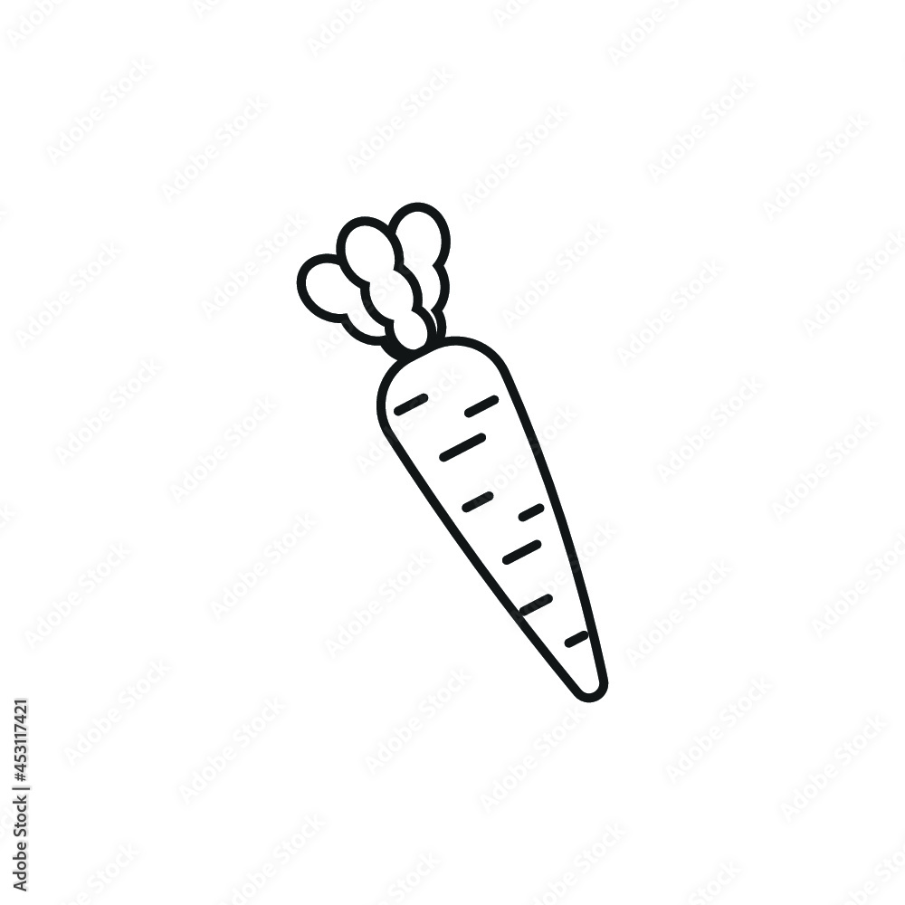 Carrot line icon. linear style sign for mobile concept and web design. Carrot line icon. linear style sign for mobile concept and web design.