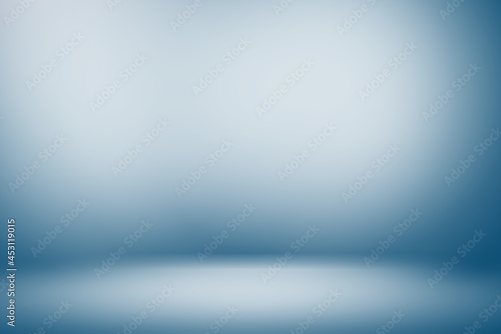 Blue light gradient abstract background blurred empty studio room backdrop wallpaper. use for showcase or product your. copy space for text Blue light gradient abstract background blurred empty studio room backdrop wallpaper. use for showcase or product your. copy space for text