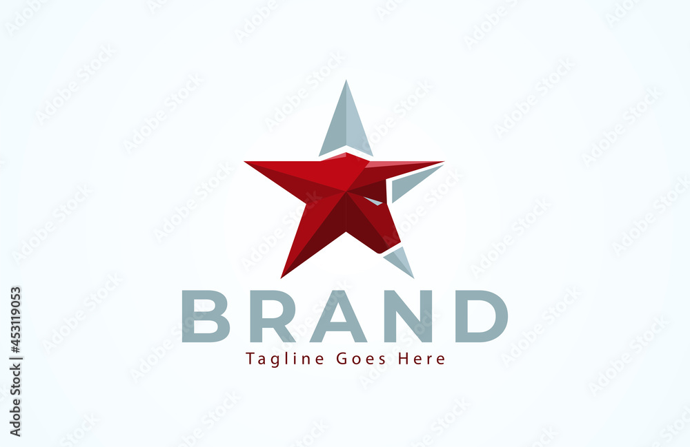 Bull Star Logo. red bull with star combination, usable for brand and business logo, flat design logo template, vector illustration Bull Star Logo. red bull with star combination, usable for brand and business logo, flat design logo template, vector illustration
