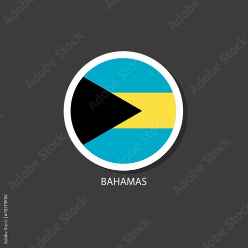 Bahamas flag vector circle shape. Free Download Bahamas flag vector circle shape. - GFXLoad