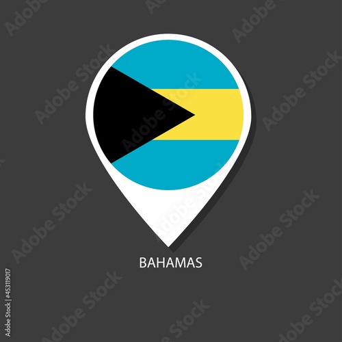 Free Download Bahamas flag Vector marker with flags. - GFXLoad