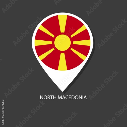 North Macedonia flag Vector marker with flags. Free Download North Macedonia flag Vector marker with flags. - GFXLoad