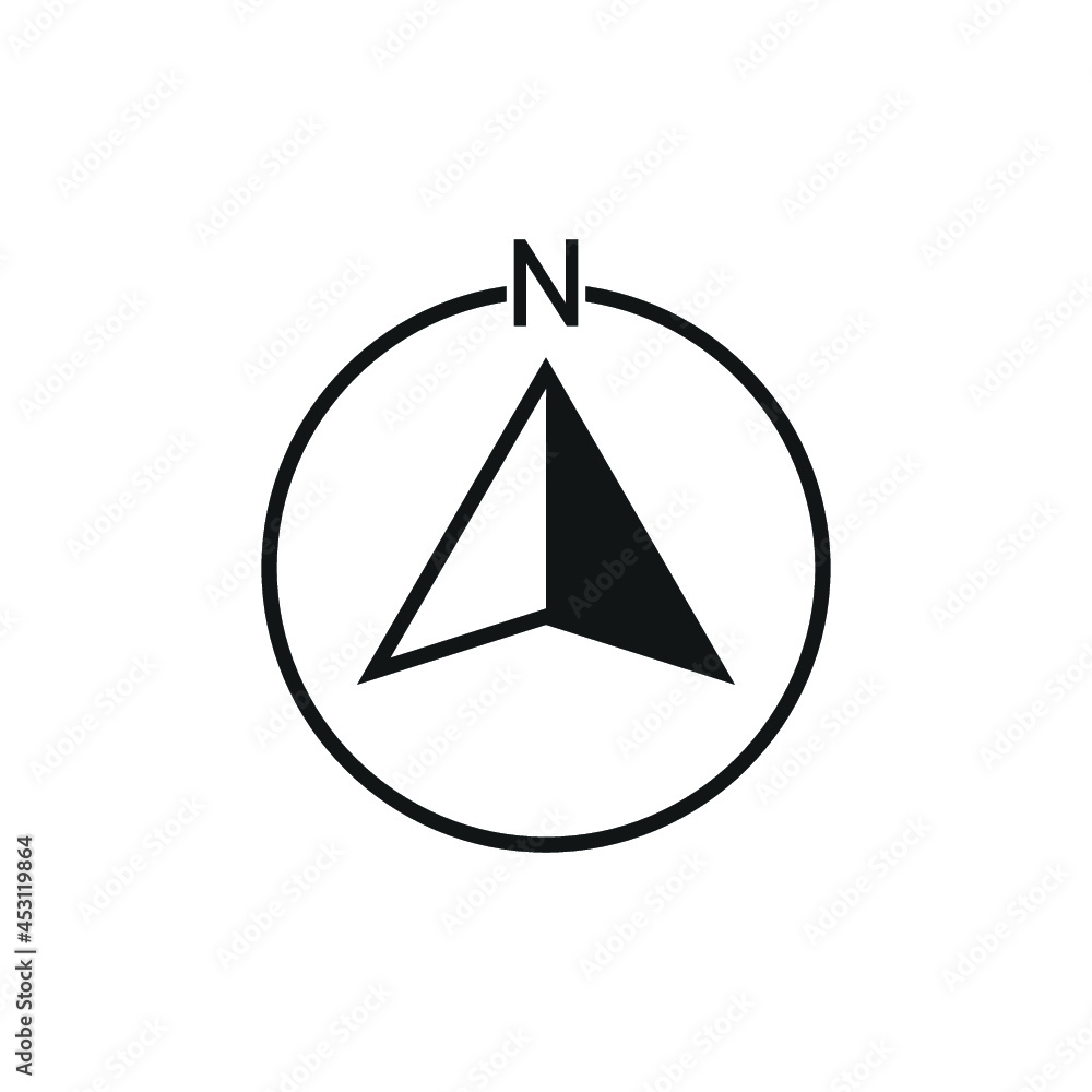 north arrow vector icon. north arrow symbol icon north arrow vector icon. north arrow symbol icon