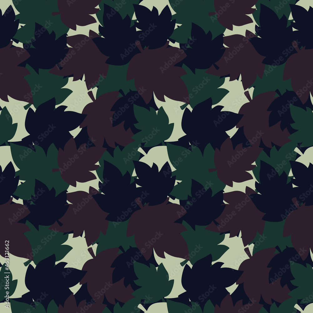 Green Leaves Camouflage Pattern Seamless Vector Illustration. Tile Camo Forest Repetition Texture Wallpaper Background Design. Green Leaves Camouflage Pattern Seamless Vector Illustration. Tile Camo Forest Repetition Texture Wallpaper Background Design.