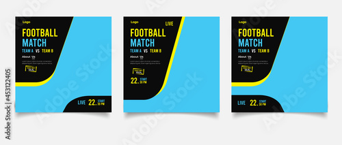 Football match for social media posts