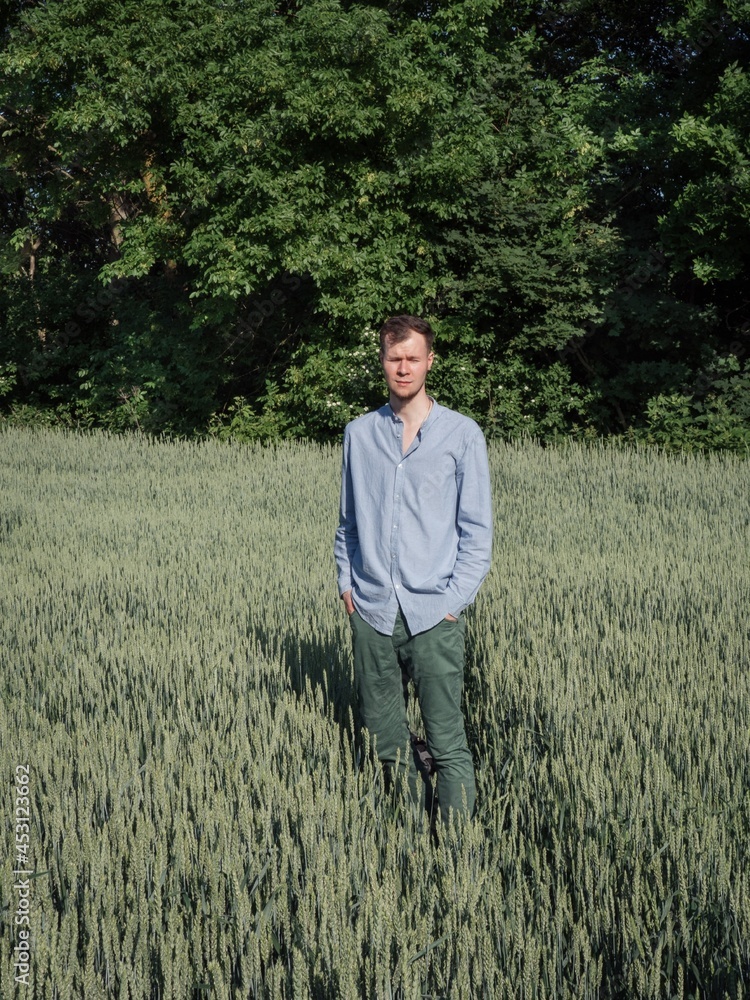 man in field man in field