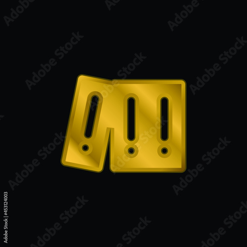 Archives gold plated metalic icon or logo vector